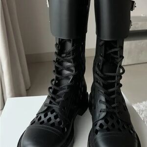 Christian Dior Black Combat Boots